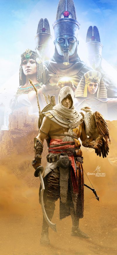 Fond d'écran iPhone 4k Assassins Creed Origins