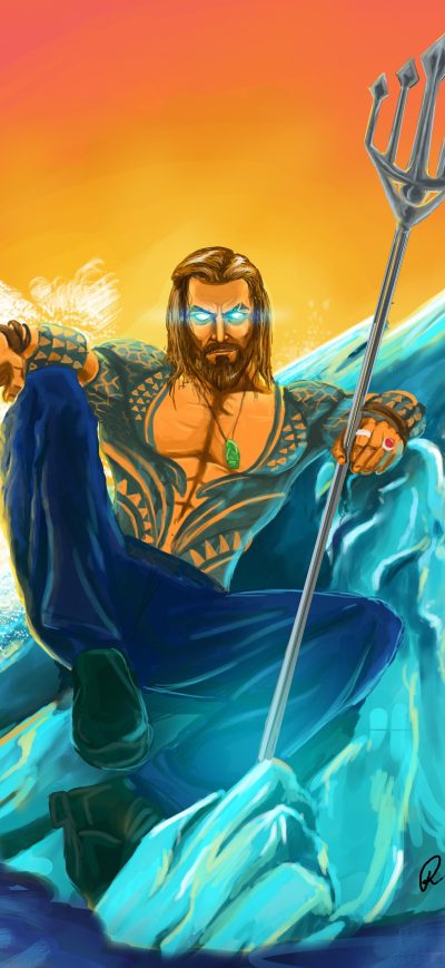 Fond d'écran Aquaman Arts 4k sur iPhone