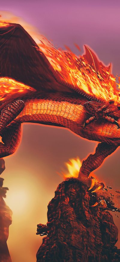 Fond d'écran iPhone Dragon Fire 4k