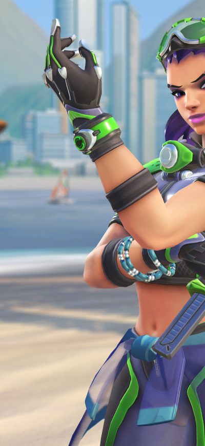 Fond d'écran iPhone Sombra Overwatch Summer Games 2017 4k