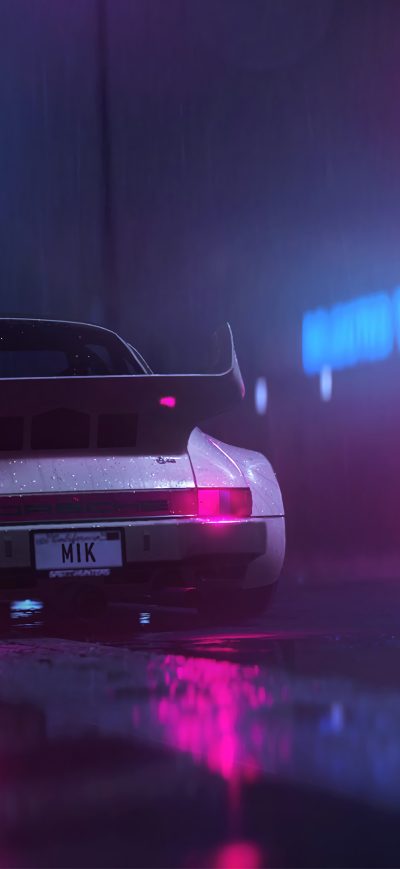 Fond d'écran iPhone Porsche 911 Carrera RSR Neonwave