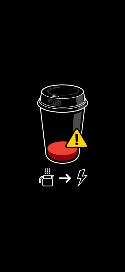 Fond d'écran iPhone Coffee Battery Minimalism