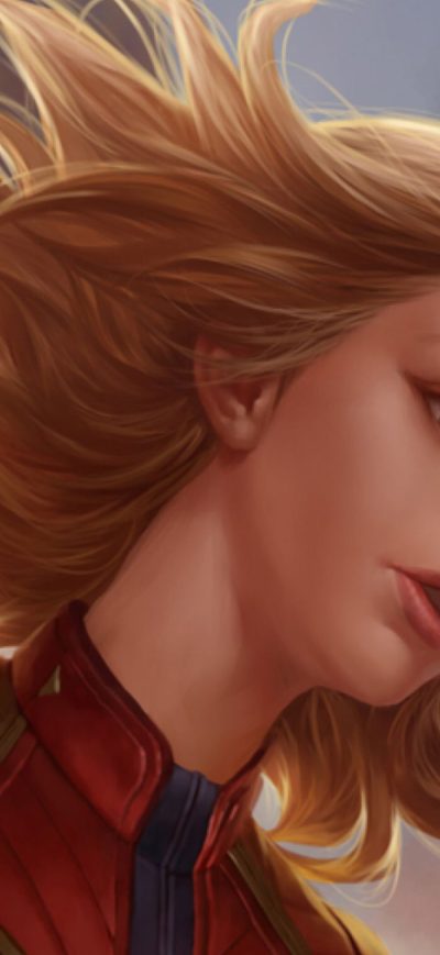 Fond d'écran iPhone Captain Marvel Fantasy Art