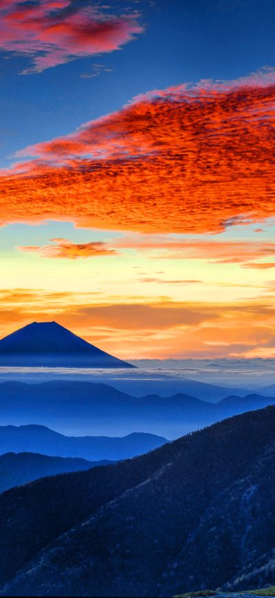 Fond d'écran iPhone Mount Fuji Panaromic 8k