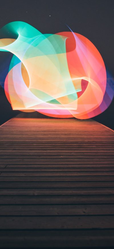 Fond d'écran iPhone Lake Light Painting Minimalism