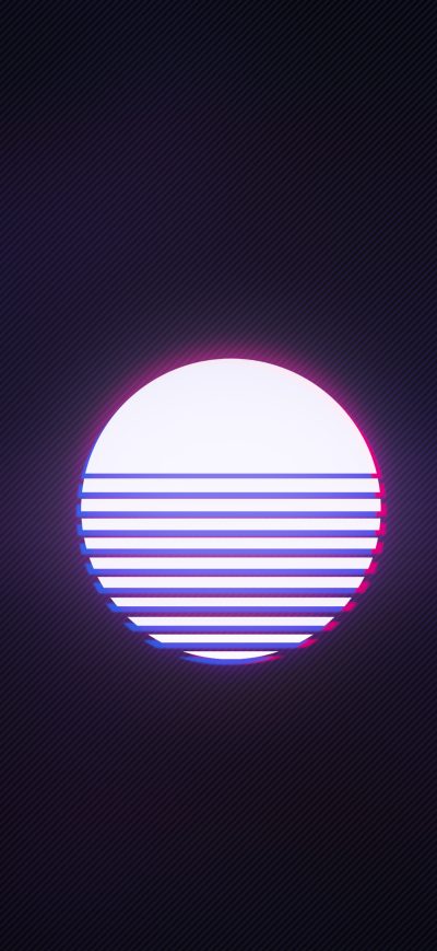 Fond d'écran iPhone Retrowave Sun