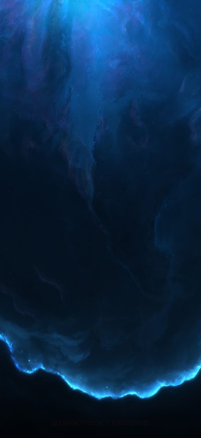Fond d'écran iPhone Nebula Space Blue 12k
