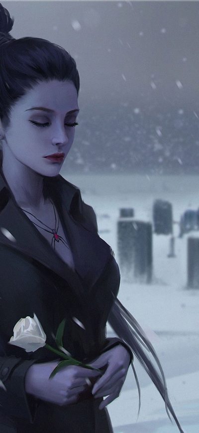 Fond d'écran iPhone Widowmaker Overwatch In Graveyard