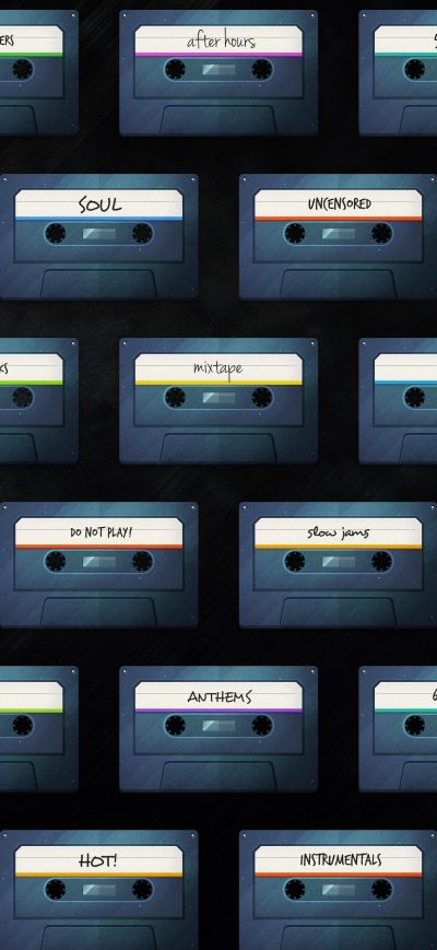 Fond d'écran iPhone Cassette Abstract Vector 4k