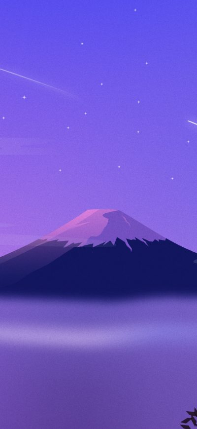Fond d'écran iPhone Mount Fuji Minimal