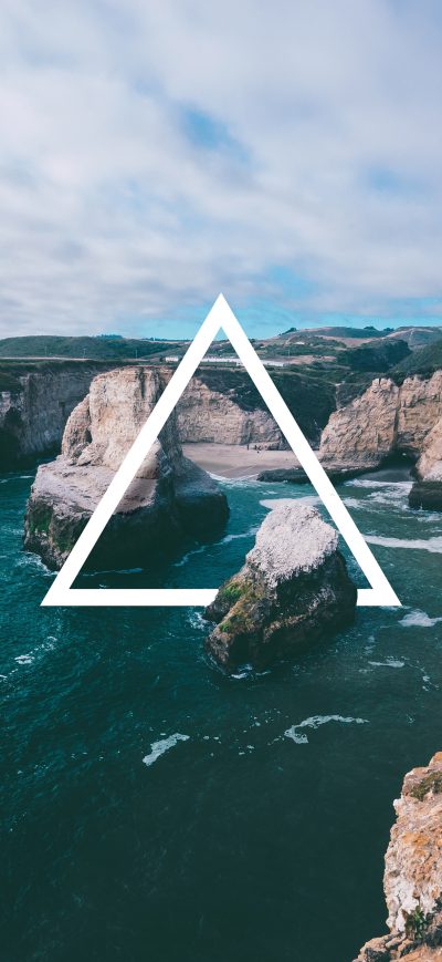 Fond d'écran iPhone Nature Vs Abstract Shapes 4k