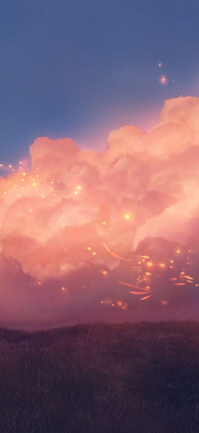 Fond d'écran iPhone Anime Girl Sky Clouds