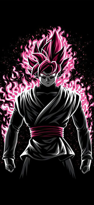 Fond d'écran iPhone Battle Fire Black Rose Dragon Ball Z 4k