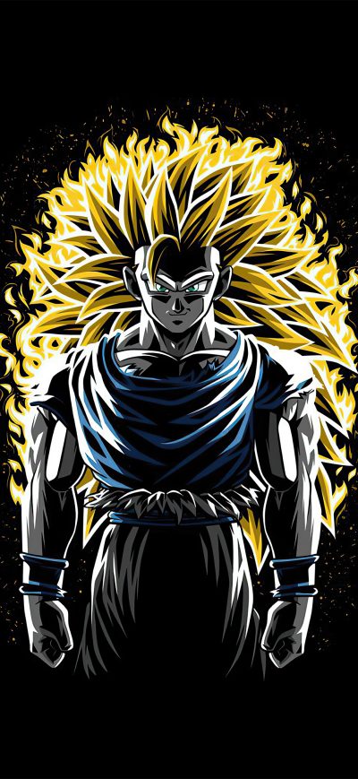 Fond d'écran iPhone Battle Fire Super Saiyan 3 Goku Dragon Ball Z
