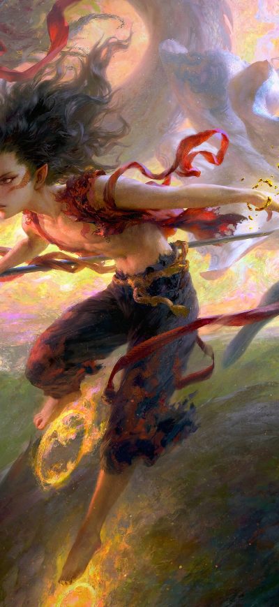 Fond d'écran Nezha Anime 4k sur iPhone