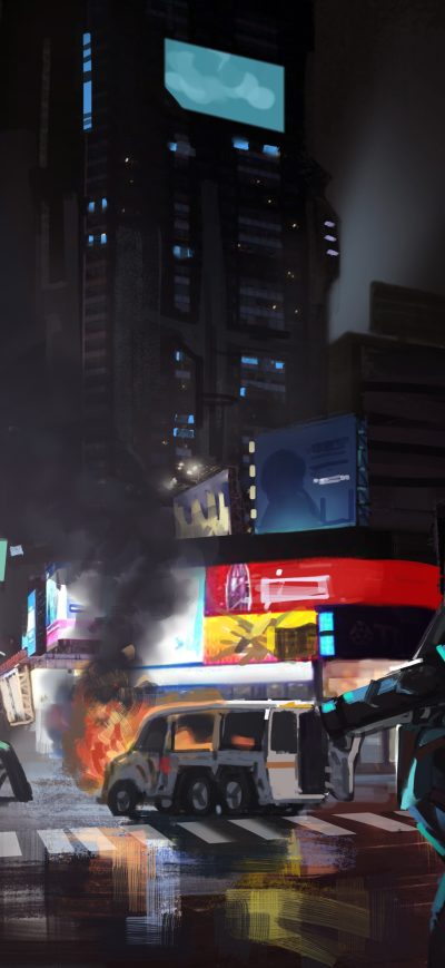 Fond d'écran Assault In City sur iPhone