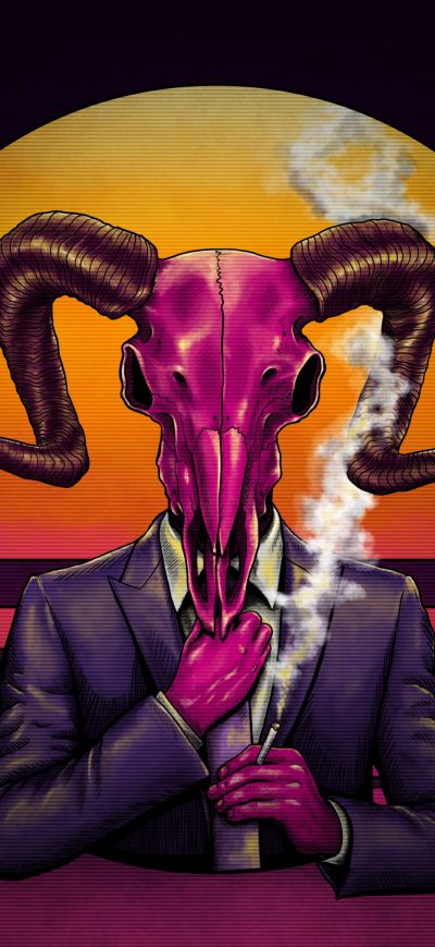 Fond d'écran iPhone Devil Skull 4k