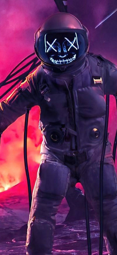 Fond d'écran iPhone Astronaut Fake Smile In Hell 4k