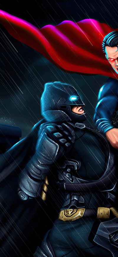 Fond d'écran iPhone Batman Super Man Artwork