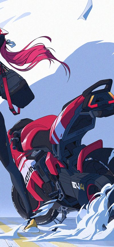 Fond d'écran iPhone Biker Girl 4k