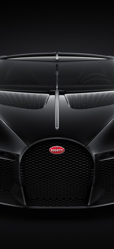Fond d'écran iPhone Bugatti La Voiture Noire 2019 Front