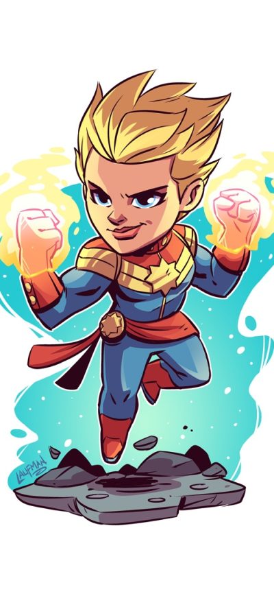 Fond d'écran iPhone Captain Marvel Star Wars Minimals