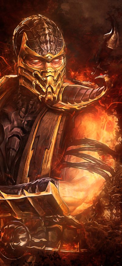 Fond d'écran iPhone Mortal Kombat Scorpion