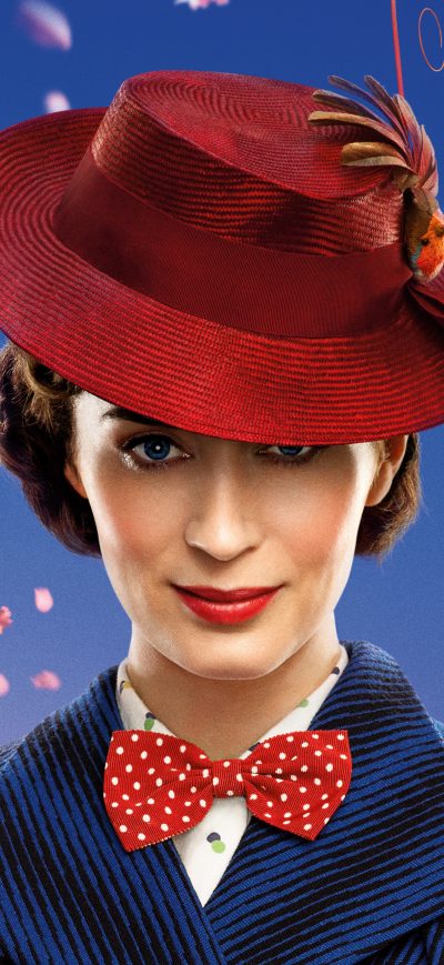 Fond d'écran iPhone Emily Blunt Mary Poppins Returns 8k