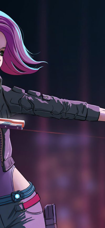 Fond d'écran iPhone Cyberpunk 2077 Cyber Girl 8k