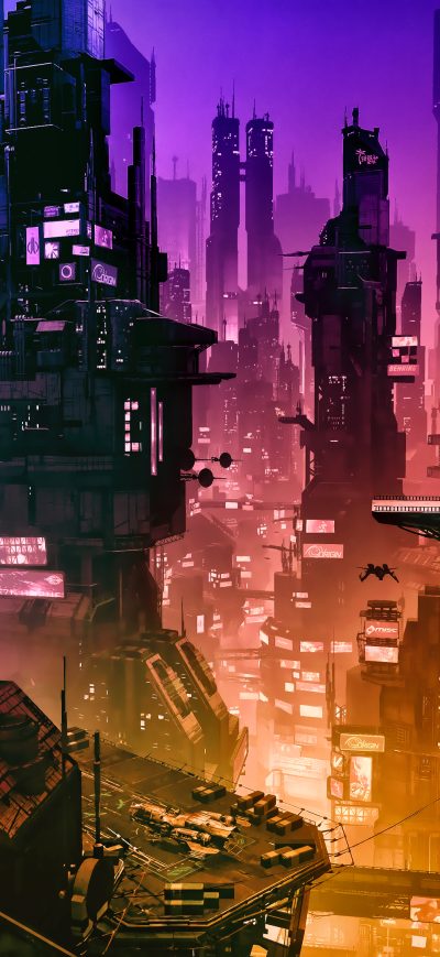 Fond d'écran Futuristic City 4k sur iPhone