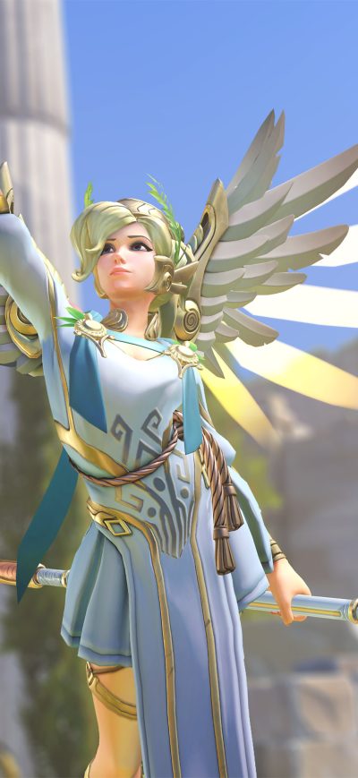Fond d'écran iPhone Mercy Overwatch Summer Games 2017 4k