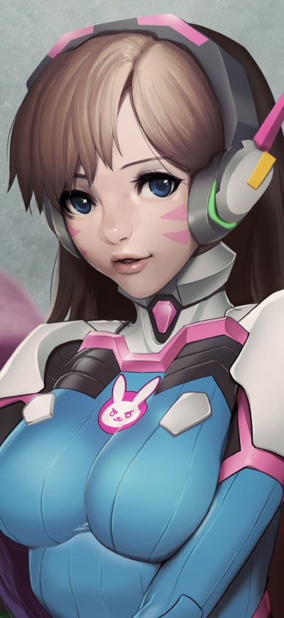 Fond d'écran Dva Anime Girl Art 4k sur iPhone