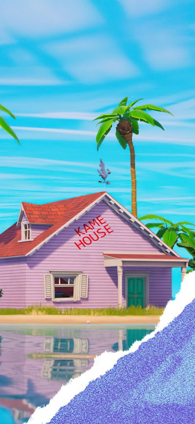Fond d'écran iPhone Bulma Fortnite Dragon Ball Kame House