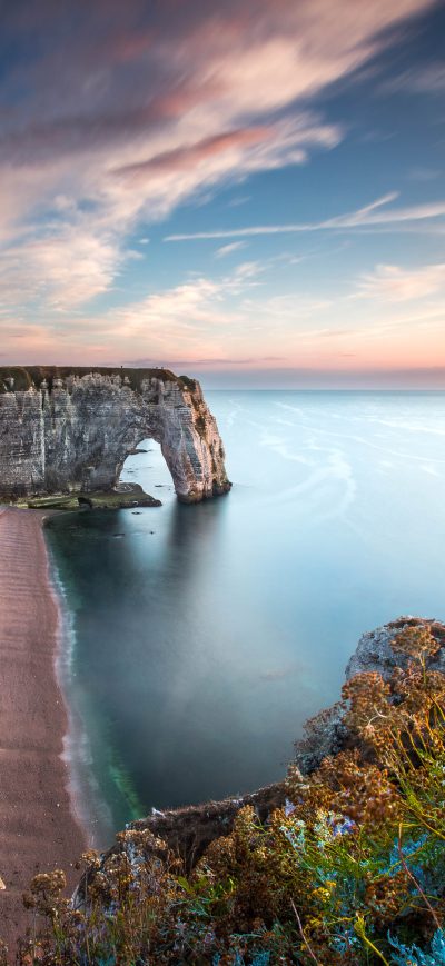 Fond d'écran iPhone Etretat Normandie France 5k