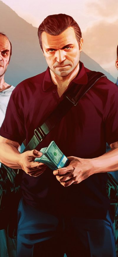 Fond d'écran iPhone Gta V Trevor Franklin Michael 4k