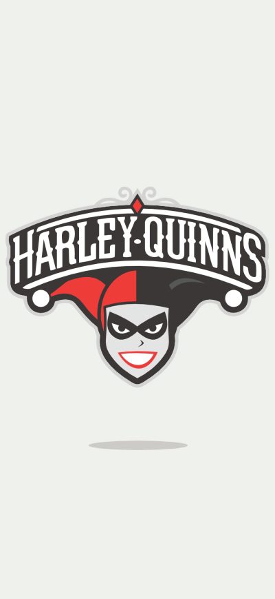 Fond d'écran iPhone Harley Quinn Minimal Logo 4k