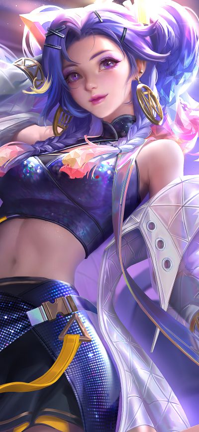 Fond d'écran iPhone Honor Of Kings Purple Hair And Eyes