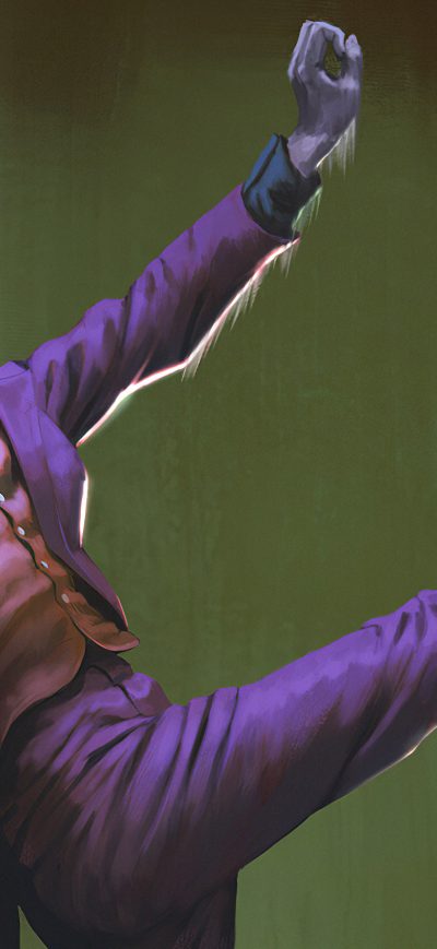 Fond d'écran Joker Purple Coat sur iPhone