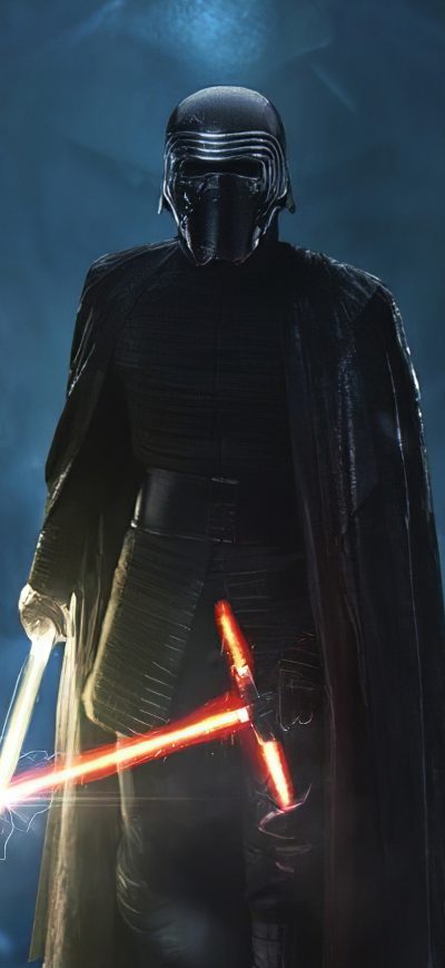 Fond d'écran iPhone Kylo Ren Golden Lightsaber 4k