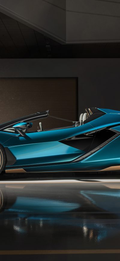 Fond d'écran iPhone Lamborghini Sian Roadster 2020 Side View 8k
