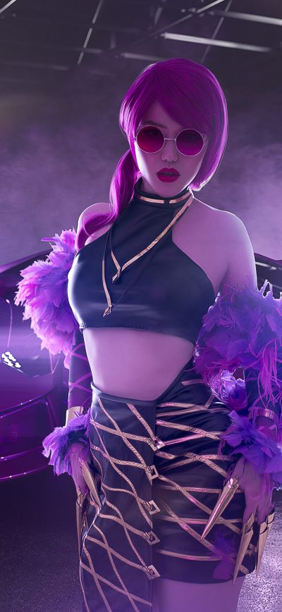 Fond d'écran iPhone Evelynn Kda Cosplay 4k