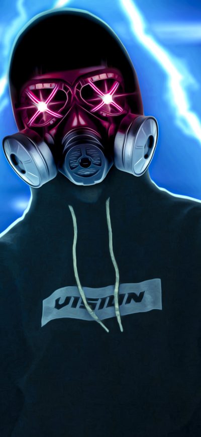 Fond d'écran iPhone Mask Smoke Bomb 4k
