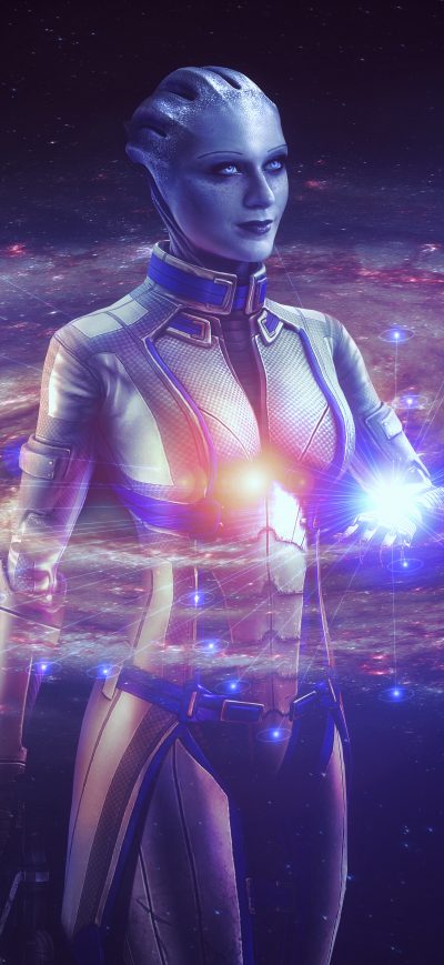 Fond d'écran iPhone Mass Effect Liara 8k