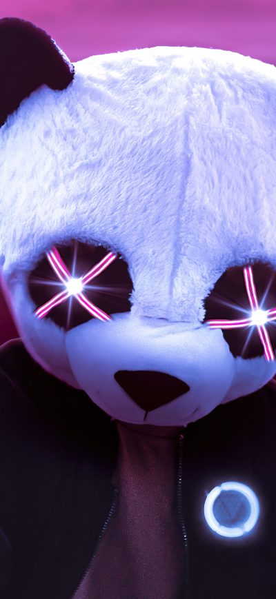 Fond d'écran iPhone Panda Glowing Eyes 5k