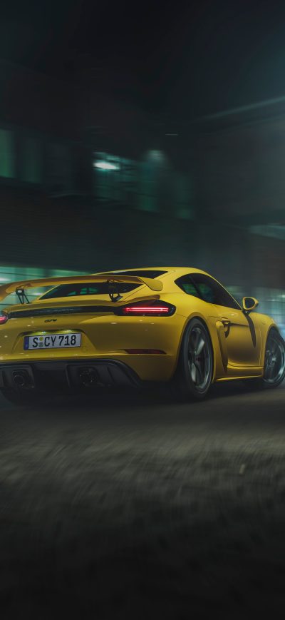 Fond d'écran iPhone Porsche 718 Cayman GT4