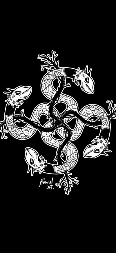 Fond d'écran iPhone Snake Tattoo Dark
