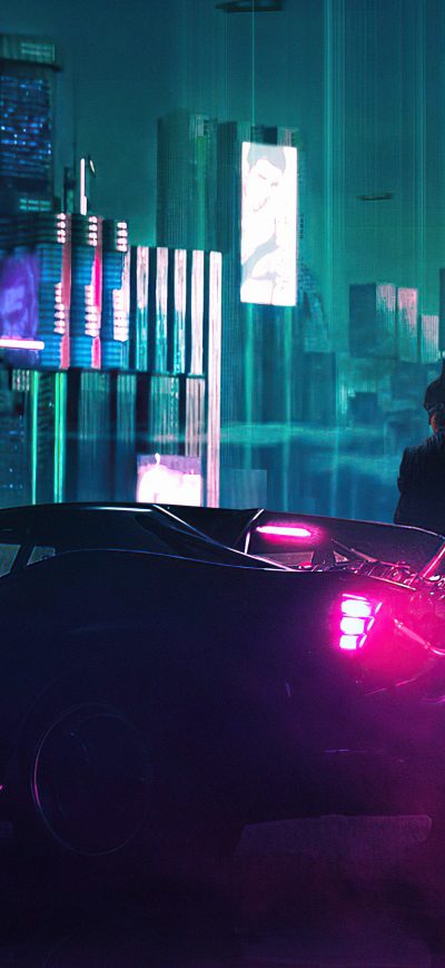 Fond d'écran iPhone Cyberpunk X The Batman 4k