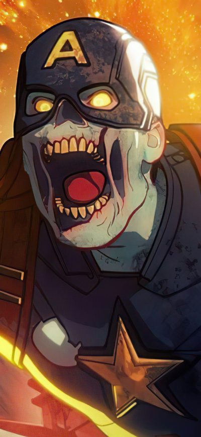 Fond d'écran iPhone Captain America X Zombie What If