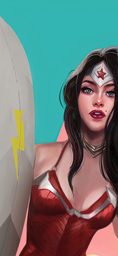 Fond d'écran iPhone Wonder Woman For Surfing 4k