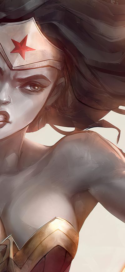 Fond d'écran iPhone Angry Wonder Woman 4k